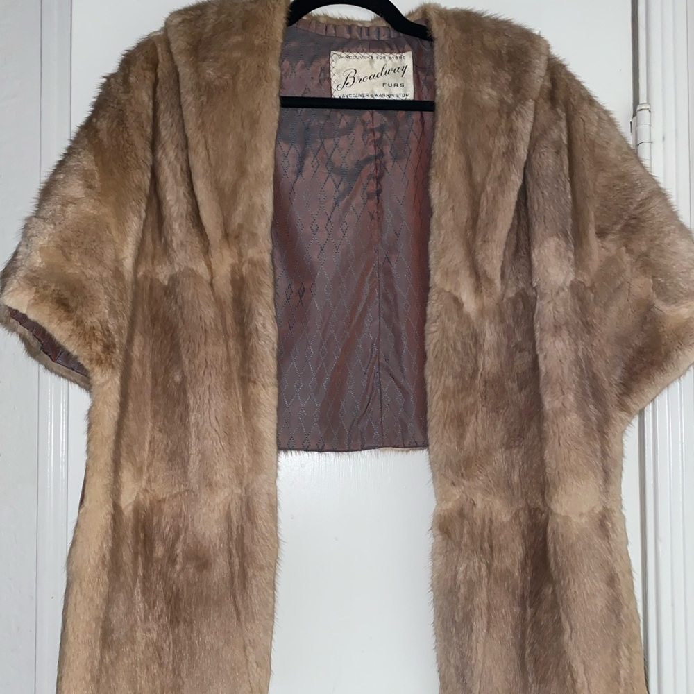 Vintage fur stole shawl